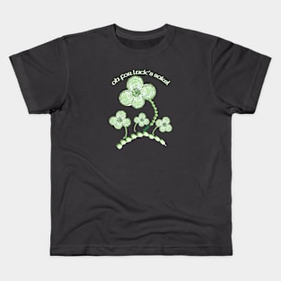 Oh for luck's sake! Pickleball clover. by Pickleball ARTwear Kids T-Shirt